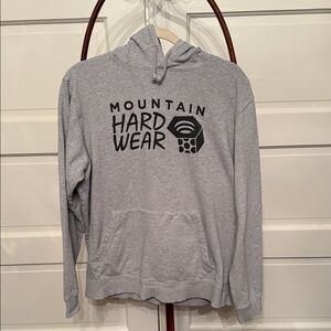 Mountain Hardwear Logo Hoodie Gray Pullover Sweatshirt Size lrg